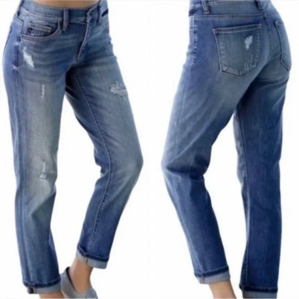 Plus RARE Size JUDY BLUE Boyfriend Fit  Mid Rise  JB8275MD Size 18 W Blu